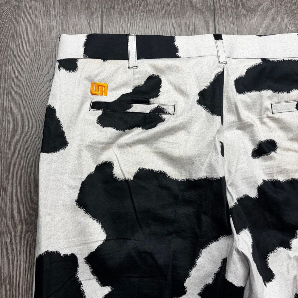 Loudmouth Mens Cow Print Golf Pants Black White 38 x 32 Cotton Spandex Stretch - Picture 7 of 10